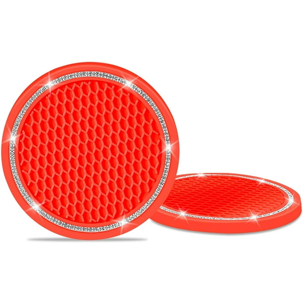 Car Bling Cup Holder Insert Coaster Silicone Anti Slip Mats 2.75 inch